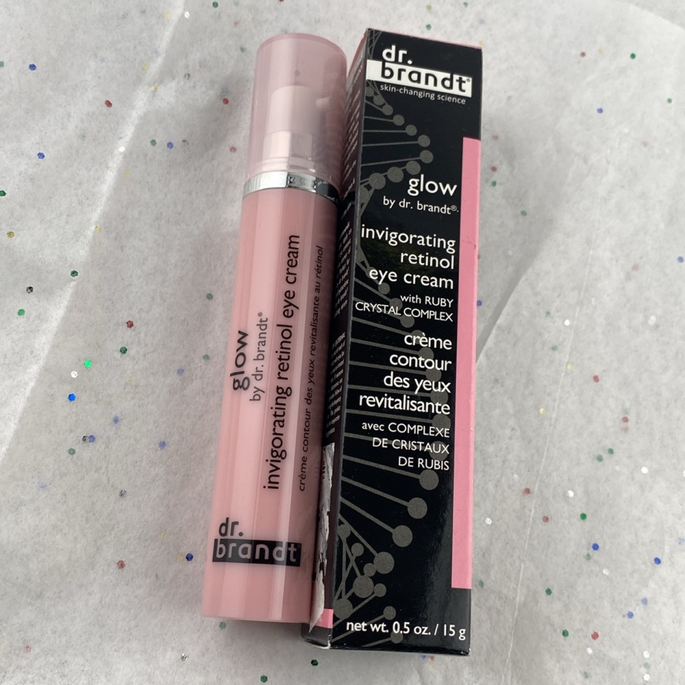 Dr Brandt GLOW invigorating retinol eye cream ruby crystal complex .5 oz NEW